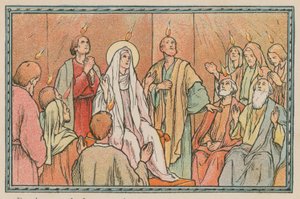 Scene from the Life of Jesus (coloured engraving) by French School
