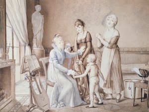 Scene of Family Life by French School