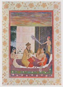 Scheherazade Seized by the King, illustration from The Arabian Nights, 1895 by French School