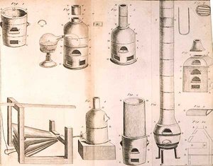 Scientific Equipment, from The Elements of Chemistry by Antoine Laurent de Lavoisier, engraved by D.Lizars by French School