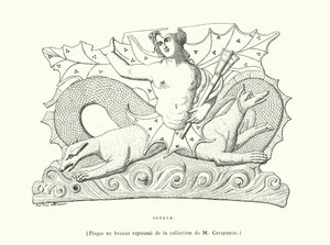 Scylla, Ancient Greek bronze plaque by French School
