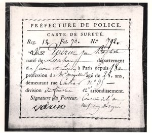 Security card by French School
