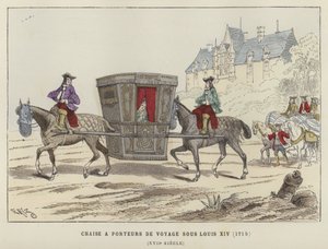 Sedan Chair Carried by Horses, Reign of Louis XIV of France, 1715
