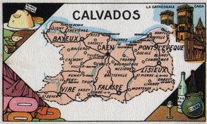 Series of the French Departments Maps: Le Calvados, Beginning of 20th century by French School