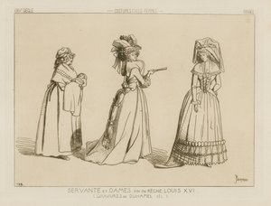 Servant and Ladies, End of the Reign of Louis XVI