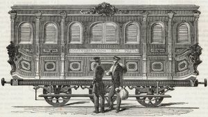 Postal Service - Exterior View of the Mobile Office - Engraving in 