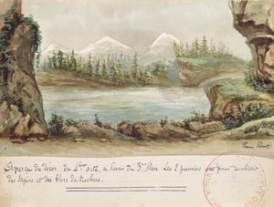 Set design for Act IV of the opera William Tell by Gioacchino Rossini, performed on 3rd August 1829 at the Paris Opera by French School