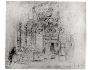 Set Design for the First Production of Angelo, tyran de Padoue by Victor Hugo (1802-85), 1835 by French School