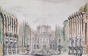 Set design of a palace for a theatre, c.1660-80