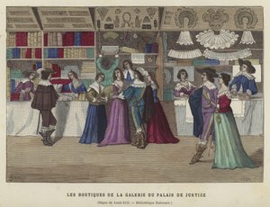 Shops in the Galerie du Palais de Justice, Paris, Reign of Louis XIII, 17th Century