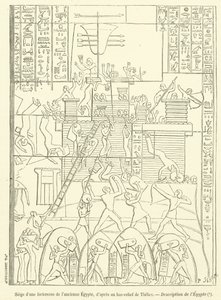 Siege of an Ancient Egyptian Fortress by French School