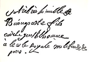 Signature of Napoleon Bonaparte (1769-1821) from 1785, from Napoleon by Armand Dayot, Paris, 1895