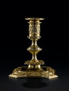 Silver-gilt candlestick with detachable nozzle, from the Lennoxlove toilet service, owned by Frances Teresa Stewart, Duchess of Richmond and Lennox: French, Paris, by Pierre Masse, 1661 - 1662 by French School