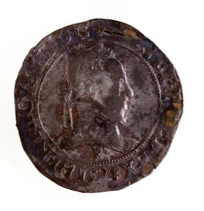 Silver French Testoon, Reign of King Henry III of France (1574-1589). Diam. 3.5 cm Naples, Museo Archeologico by French School