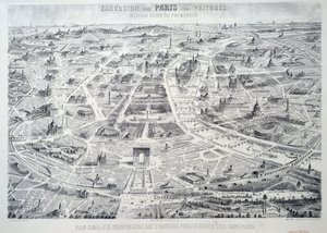 Simplified plan of Paris indispensable to strangers to guide themselves alone in the city. Plate taken from 