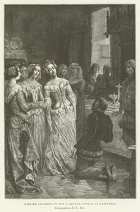 Sir Bertrand Knelt Before the Princess