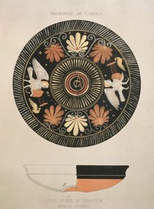 Sirens, copy of an original antique Greek vase from the Camiros necropolis by French School