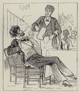 Smoking in a cafe