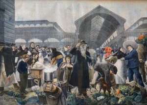 Soup Stand at Les Halles Market in the Morning, illustration from 