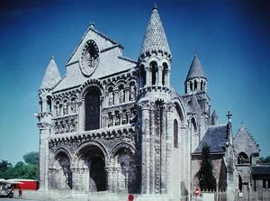 South west view of the church by French School