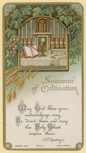 Souvenir of Ordination by French School