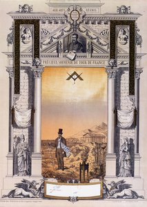 Souvenir of a Journeyman Workers Tour de France after His Apprenticeship, c. 1860 by French School