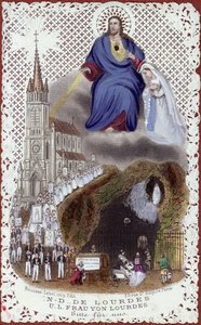 Souvenir of the Pilgrimage to Lourdes, made for the International Exhibition in Paris, 1867 by French School