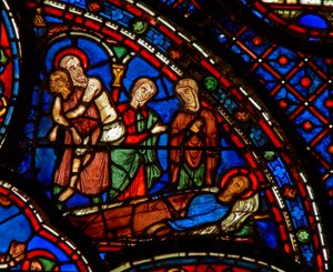 St Anthony carried to his hermitage by French School