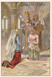 St Clotilde, Second Wife of Clovis I, King of the Franks by French School