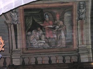 St. Cornely performing a miracle by French School