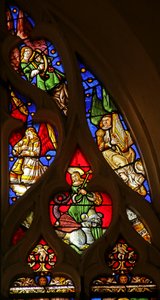St Margaret and Musical Angels with Harp, Trumpet, and Organ