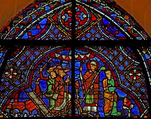 St Nicholas: Blesses the Pilgrims Arriving Off the Boat by French School