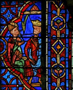 St Thomas Becket welcomed by French king by French School