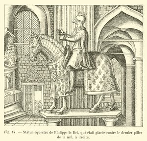 Equestrian Statue of Philip the Fair, which was Placed against the Last Pillar of the Nave, on the Right
