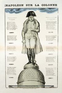 Statue of Napoleon I Bonaparte (1769-1821) on the Vendome Column in Paris. Picture of Epinal by French School