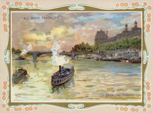 Steam Boats on River Seine, Paris by French School