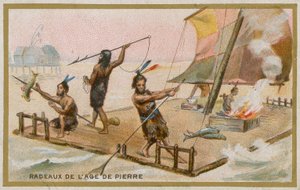 Stone Age raft by French School