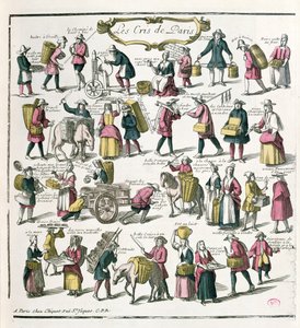 Street Vendors in Paris, late 17th century