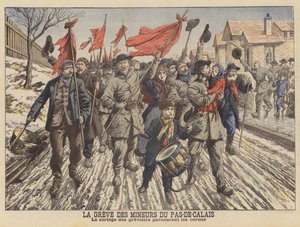 Strike by the miners of the Pas-de-Calais, France by French School