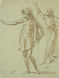 Study of Two Classically Draped Figures, c.1790