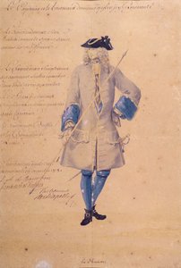 Study of the uniform of a marine stationed at Le Havre