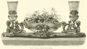 Crystal centerpiece from the Baccarat factory (engraving) by French School
