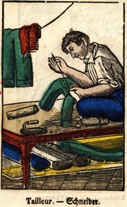 Tailor; Series on trades, image of Epinal of the 19th century by French School
