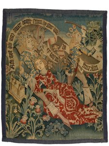 Tapestry depicting two scenes from Der Busant 