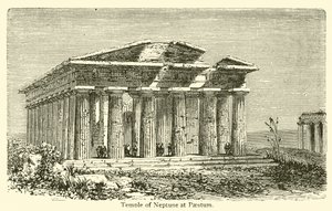 Temple of Neptune at Paestum by French School