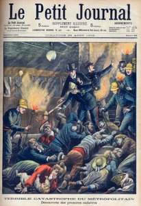 Terrible Disaster in the Paris Underground, front cover of 