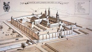 The Abbey of Saint-Germain-des-Prés in c.1520 by French School