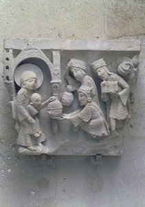 The Adoration of the Magi (original capital) by French School