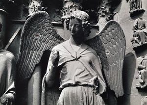 The Angel with a Smile, jamb figure from the west portal