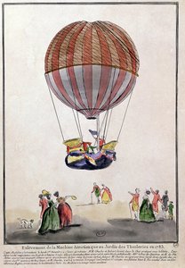 The Ascent of the Aerostat in the Jardin des Tuileries, 1st December, 1783 by French School
